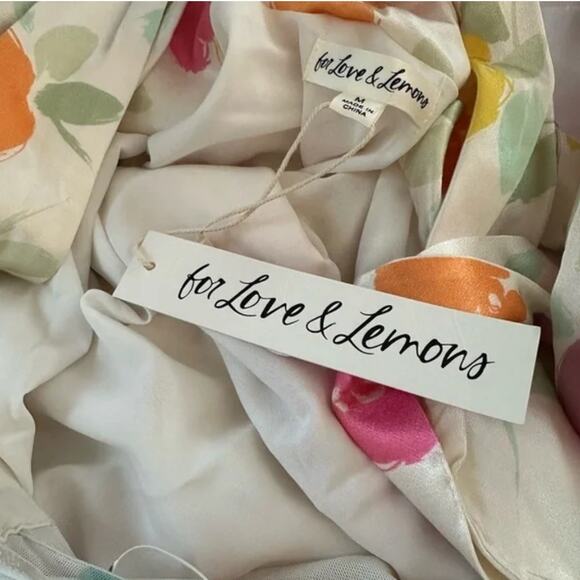 (M) NWT $279 For Love & Lemons Hazel Mini Floral‎ Dress Size Medium - Picture 9 of 10